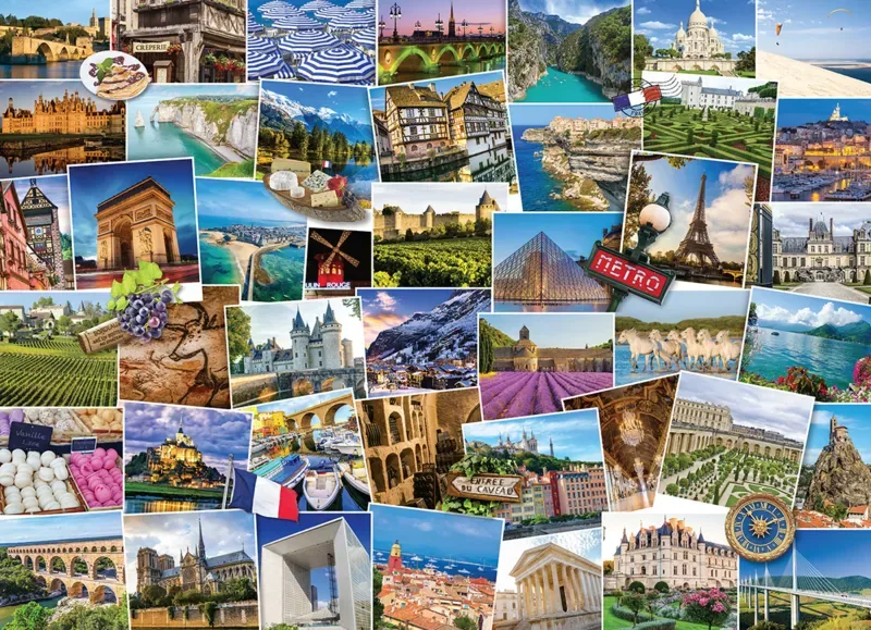 Puzzle Globetrotter France - 1000 pièces de Eurographics – boîte