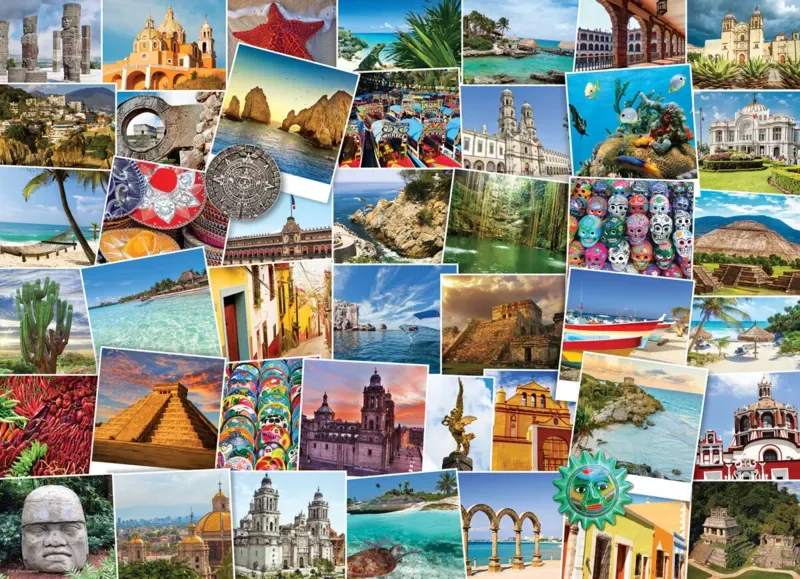 Puzzle Globetrotter Mexico - 1000 pièces de Eurographics – boîte 1 sur 2