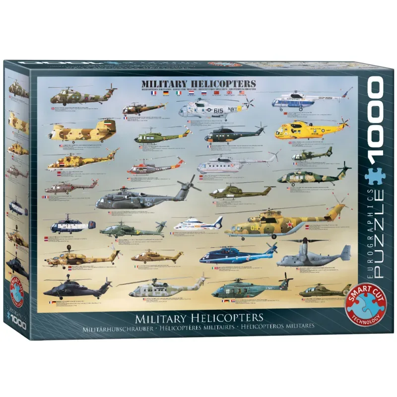 Puzzle Hélicoptères Militaires - 1000 pièces von Eurographics – Schachtel 2 von 2