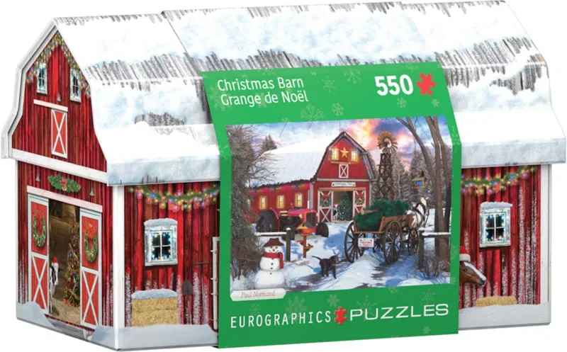 Puzzle Holiday Farm Tin - 500 à 999 pièces de Eurographics – boîte 1 sur 2