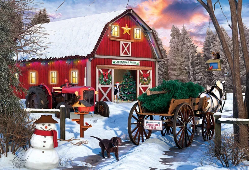 Puzzle Holiday Farm Tin - 500 à 999 pièces de Eurographics – boîte 2 sur 2