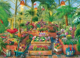 Puzzle Jardin de Serre - 1000 pièces van Eurographics – doos 1 van 2