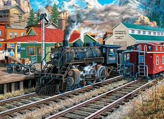 Puzzle La Vieille Gare - 1000 pièces van Eurographics – doos 1 van 2