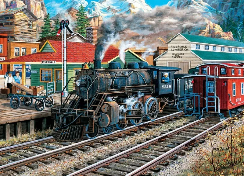 Puzzle La Vieille Gare - 1000 pièces van Eurographics – doos 1 van 2