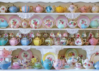 Puzzle Le Buffet de Porcelaine - 1000 pièces van Eurographics – doos 1 van 2