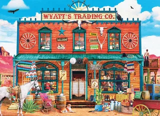 Puzzle Magasin Général Western - 1000 pièces van Eurographics – doos 1 van 2