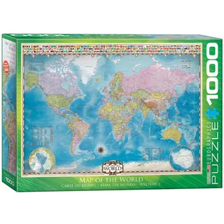 Puzzle Map of the World - 1000 pièces von Eurographics – Schachtel 2 von 2