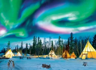 Puzzle Northern Lights - Yellowknife - 1000 pièces from Eurographics – box 1 of 2