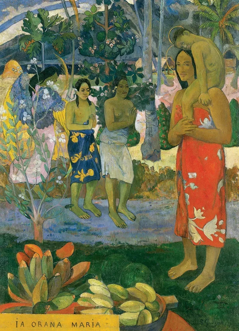 Puzzle Paul Gauguin - La Orana Maria - 1000 pièces van Eurographics – doos 1 van 2