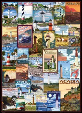 Puzzle Phares - 1000 pièces van Eurographics – doos 1 van 2