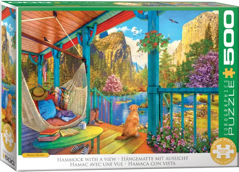 Puzzle Pièces XXL - Hamac avec vue - 500 à 999 pièces de Eurographics – boîte 2 sur 2