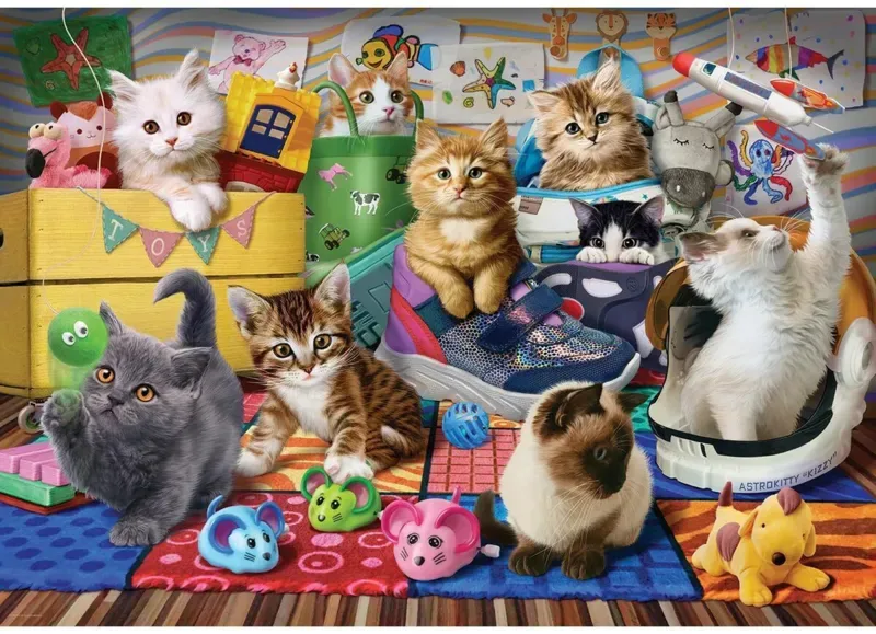 Puzzle Pièces XXL - Kittens Playtime - 500 à 999 pièces de Eurographics – boîte