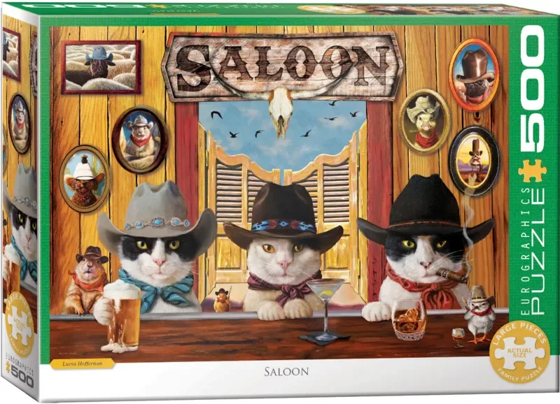 Puzzle Pièces XXL - Le Saloon - 500 à 999 pièces de Eurographics – boîte 2 sur 2