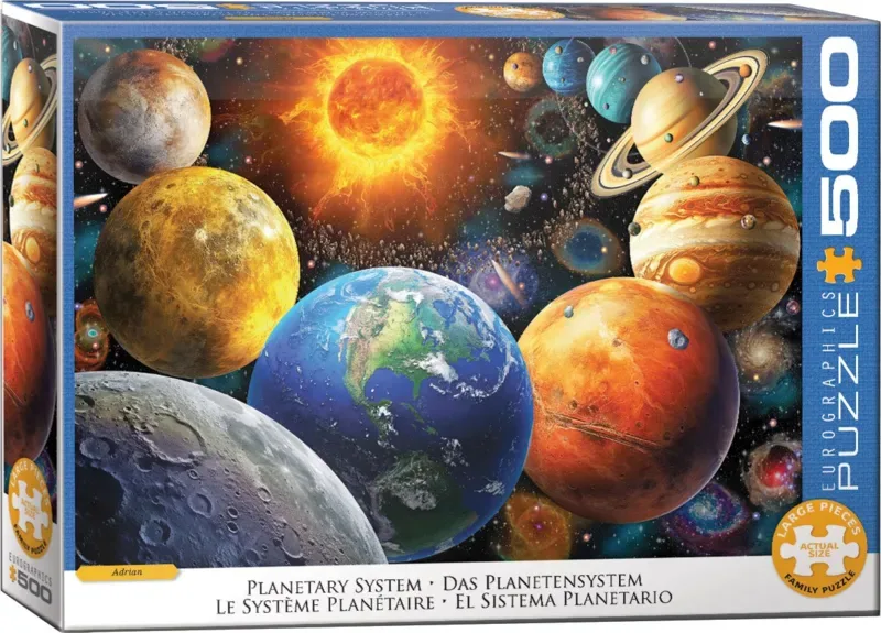 Puzzle Pièces XXL - Le Systéme Planétaire - 500 à 999 pièces fra Eurographics – æske 2 af 2