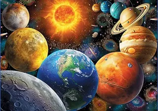 Puzzle Pièces XXL - Le Systéme Planétaire - 500 à 999 pièces fra Eurographics – æske 1 af 2