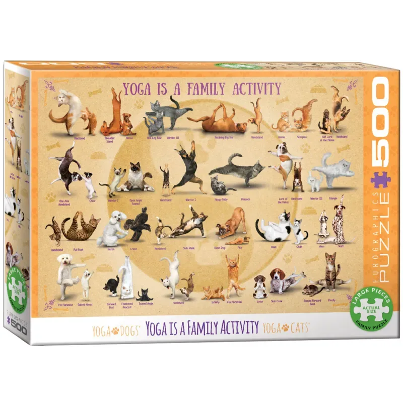 Puzzle Pièces XXL - Yoga is A Family Activity - 500 à 999 pièces van Eurographics – doos 2 van 2