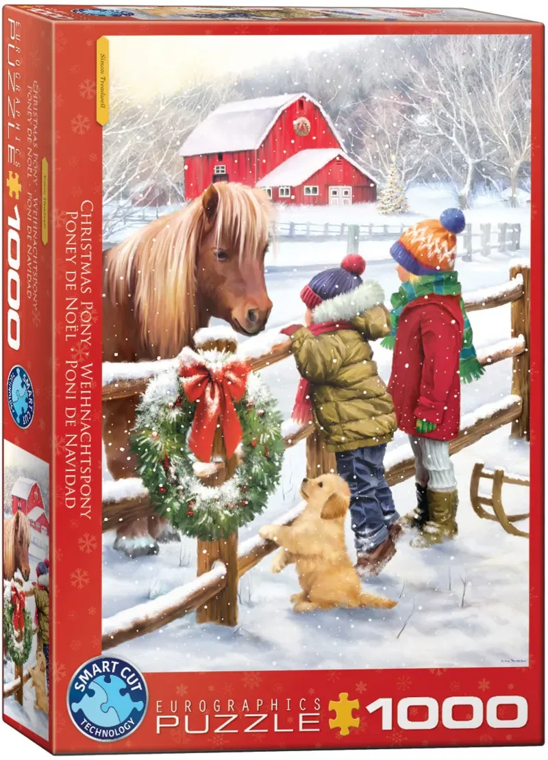Puzzle Poney de Noël - 1000 pièces de Eurographics – boîte 2 sur 2