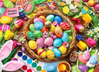 Puzzle Table de Pâques - 1000 pièces von Eurographics – Schachtel 1 von 2