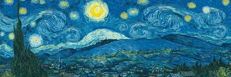 Puzzle Van Gogh Vincent - Nuit Etoilée sur le Rhône - 1000 pièces van Eurographics – doos 1 van 2