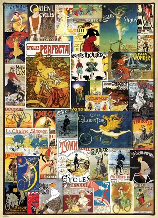 Puzzle Vintage Bicycle Posters - 1000 pièces van Eurographics – doos 1 van 2