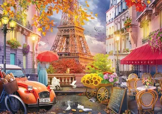Puzzle Vue de Paris, France - 1000 pièces von Eurographics – Schachtel 1 von 2