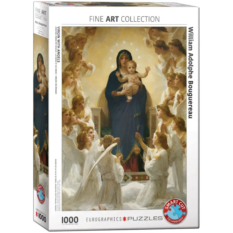 Puzzle William A. Bouguereau : Vierge avec Anges - 1000 pièces de Eurographics – boîte 2 sur 2