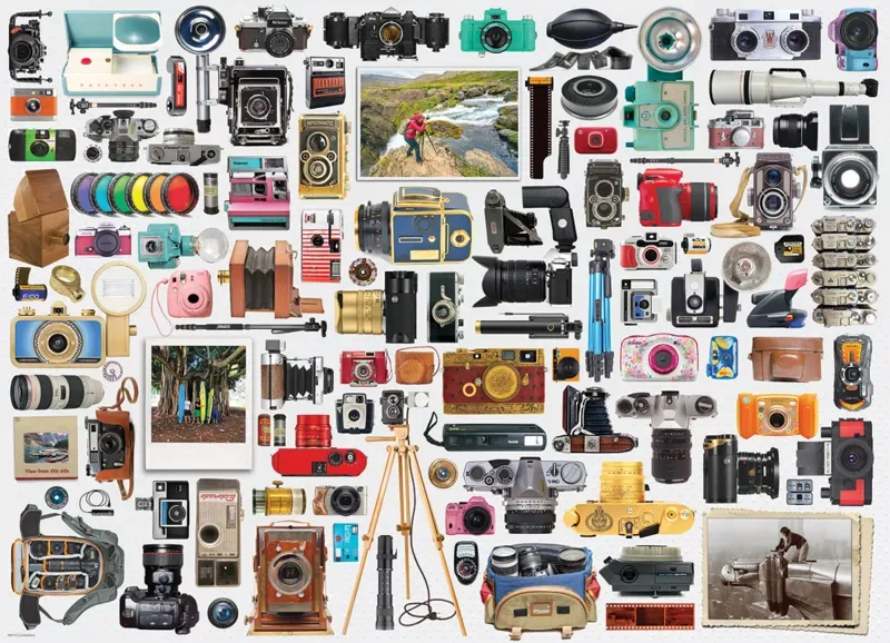 Puzzle World of Cameras - 1000 pièces van Eurographics – doos 1 van 2