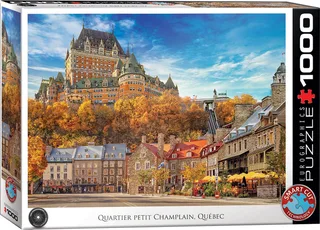 Quartier Petit Champlain, Quebec, Canada - 1000 stukjes 68×48cm (b×h) - HDR Fotografie Legpuzzel de Eurographics, édition Multicolore – boîte 1 sur 2
