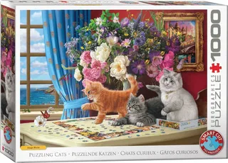 Raadselachtige katten [Puzzling Cats] - Image World - 1000 stukjes 68×48cm (b×h) - Legpuzzel de Eurographics, édition Multicolore – boîte 2 sur 2