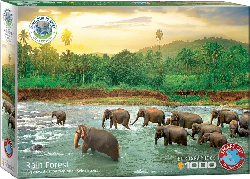 Red de Planeet! Regenbos [Save the Planet! Rain Forest] - 1000 stukjes 68×48cm (b×h) - Legpuzzel de Eurographics, édition Multicolore – boîte