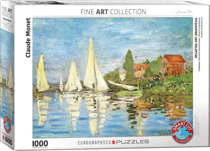 Regatta bij Argenteuil [Régates à Argenteuil] - Claude Monet - 1000 stukjes 68×48cm (b×h) - Fine Art Legpuzzel de Eurographics, édition Multicolore – boîte 2 sur 2