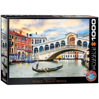 Rialtobrug in Venetië - 1000 stukjes 68×48cm (b×h) - Legpuzzel van Eurographics, editie Meerkleurig – doos 2 van 2