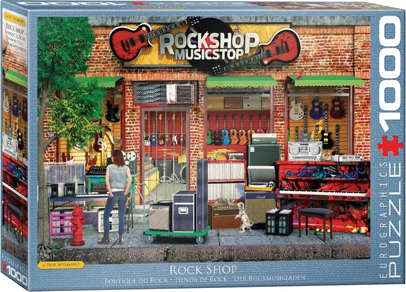 Rockwinkel [Rock Shop] - Paul Normand - 1000 stukjes 68×48cm (b×h) - Legpuzzel van Eurographics, editie Meerkleurig – doos