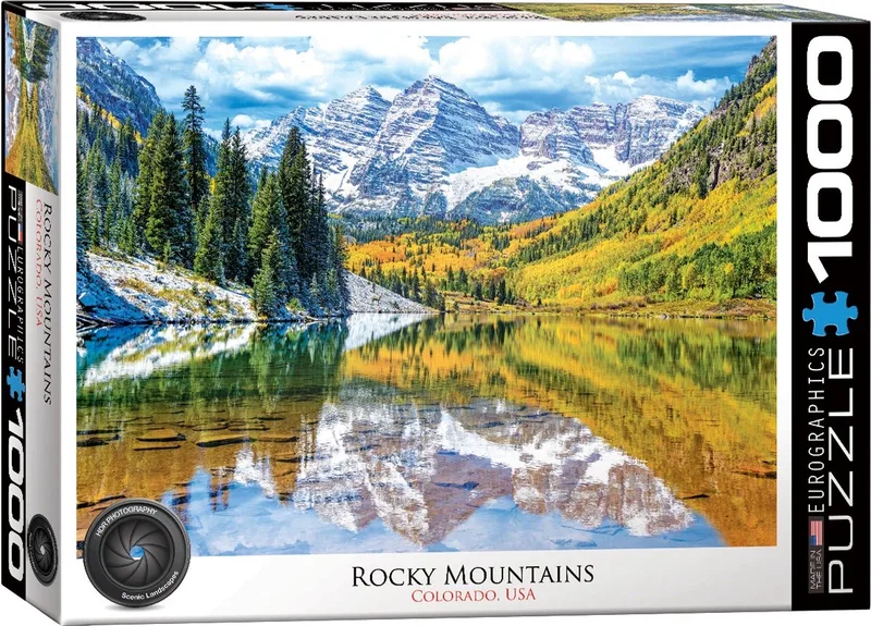 Rocky Mountains, Colorado, USA - 1000 stukjes 68×48cm (b×h) - Legpuzzel de Eurographics, édition Multicolore – boîte