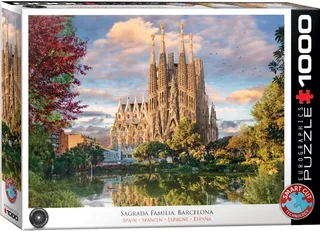Sagrada Família, Barcelona, Spanje - 1000 stukjes - 68×48cm - HDR Fotografie Legpuzzel from Eurographics, Multicolour edition – box 2 of 2