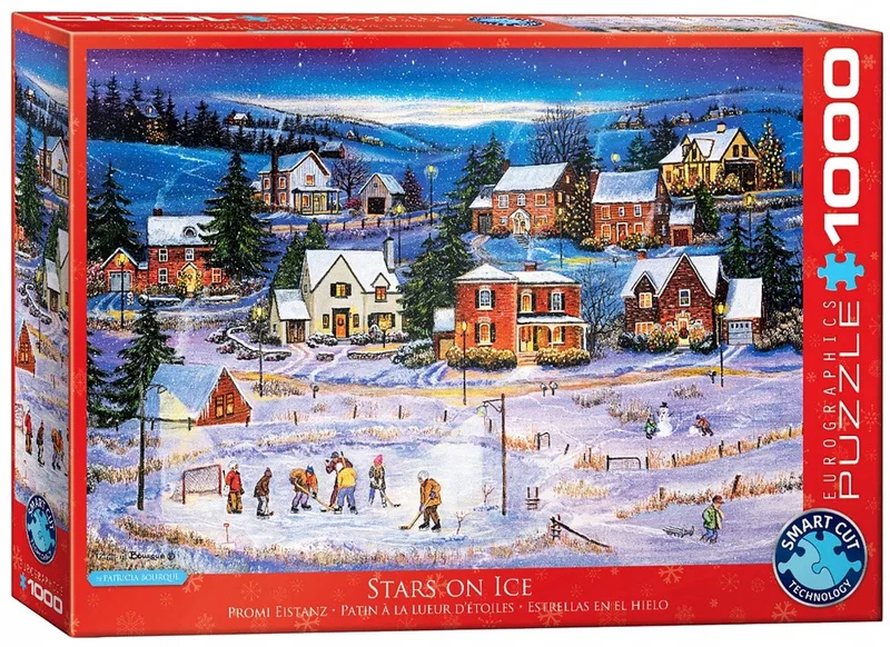 Sterren op het IJs (Stars on Ice) - Patricia Bourque - 1000 stukjes - Kerstmis Legpuzzel de Eurographics, édition Rouge – boîte 1 sur 2
