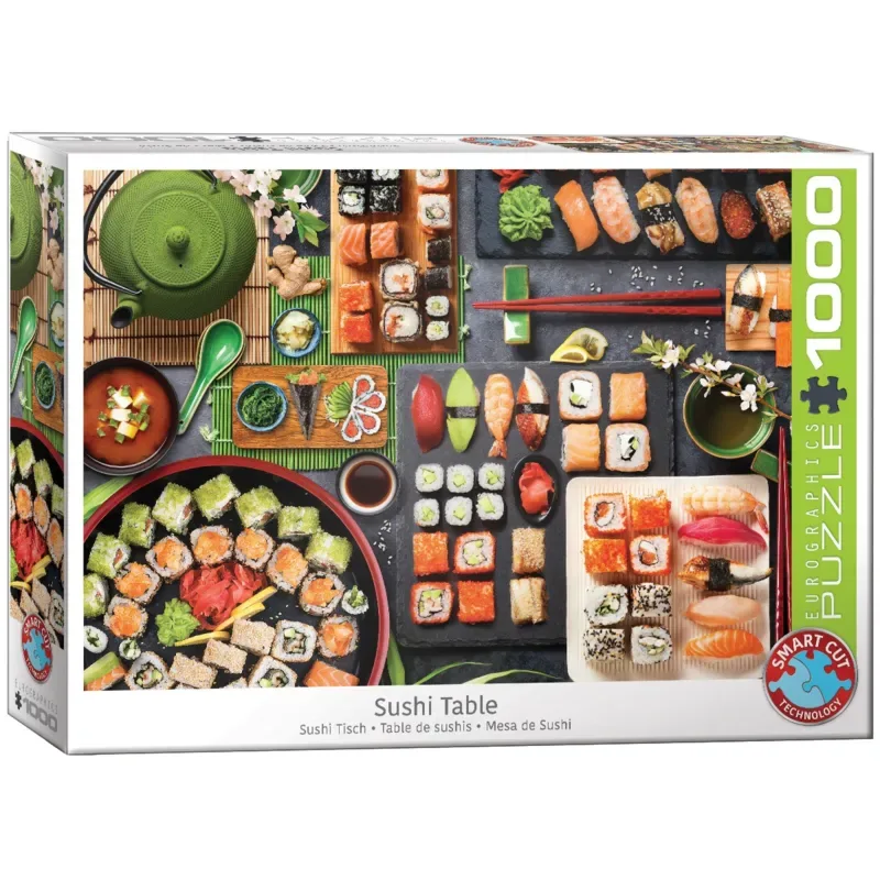 Sushi-tafel [Sushi Table] - 1000 stukjes 68×48cm (b×h) - Legpuzzel von Eurographics, Ausgabe Mehrfarbig – Schachtel 2 von 2