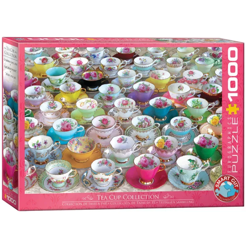 Theekopjescollectie [Tea Cups Collection] - 1000 stukjes 68×48cm (b×h) - Legpuzzel from Eurographics, Multicolour edition – box 2 of 2