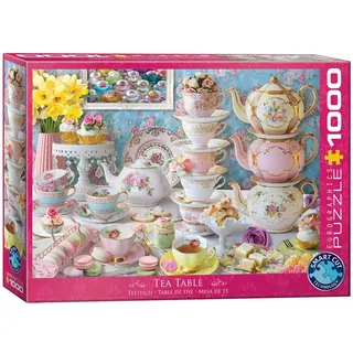 Theetafel [Tea Table] - 1000 stukjes 68×48cm (b×h) - Legpuzzel de Eurographics, édition Multicolore – boîte 2 sur 2