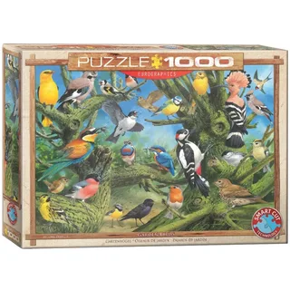 Tuin Vogels [Garden Birds] - John Fransis - 1000 stukjes 68×48cm (b×h) - Legpuzzel fra Eurographics, Flerfarvet-udgave – æske 2 af 2