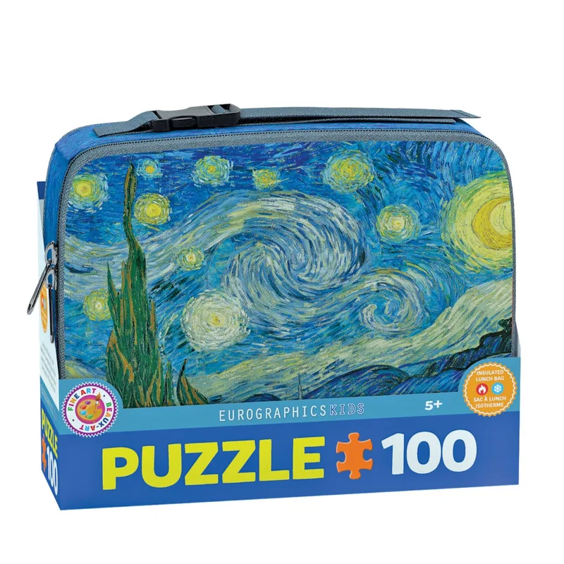Van Gogh Sterrennacht Puzzel 100 Stukken in Lunchbox de Eurographics, édition Multicolore – boîte