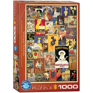 Vintage posters - 1000 stukjes 48×68cm (b×h) - Legpuzzel de Eurographics, édition Multicolore – boîte 2 sur 2