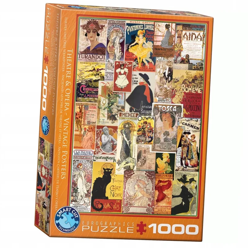 Vintage Theater- en Operaposters [Theatre & Opera Vintage Posters] - 1000 stukjes 48×68cm (b×h) - Legpuzzel from Eurographics, Multicolour edition – box 1 of 2
