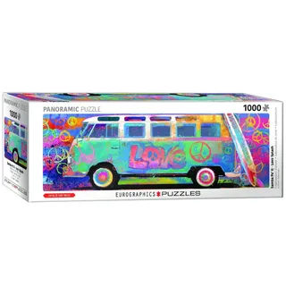 & Volkswagen - Love Bus - Parker Greenfield - 1000 stukjes 96×32cm (b×h) - Panorama Legpuzzel de Eurographics, édition Multicolore – boîte 2 sur 2