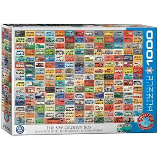 & Volkswagen - The VW Groovy Bus [The VW Groovy Bus] - 1000 stukjes 68×48cm (b×h) - Legpuzzel van Eurographics, editie Groovy Bus – doos 2 van 2