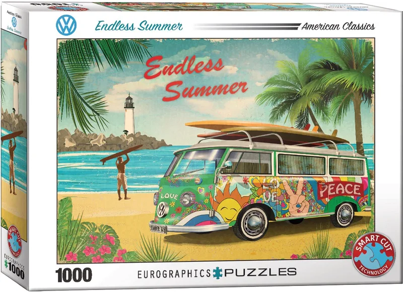 Volkswagen - VW - 1000 stukjes 68×48cm (b×h) - Legpuzzel from Eurographics, Endless Summer edition – box 1 of 2