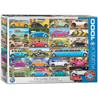 & Volkswagen - VW Gone Places - 1000 stukjes 68×48cm (b×h) - Legpuzzel de Eurographics, édition Multicolore – boîte 2 sur 2