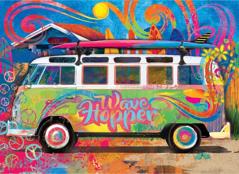 & Volkswagen - VW Wave Hopper - 550 stukjes - Collectable Legpuzzel from Eurographics, Multicolour edition – box