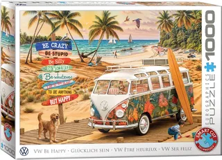 VW Gelukkig zijn [BE Happy] - 1000 stukjes 68×48cm (b×h) - Legpuzzel von Eurographics, Ausgabe Mehrfarbig – Schachtel 1 von 2