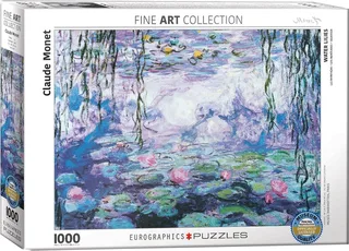 Puzzle Monet Claude : Les Nénuphars - 1000 pièces de Eurographics, édition Multicolore – boîte 1 sur 2
